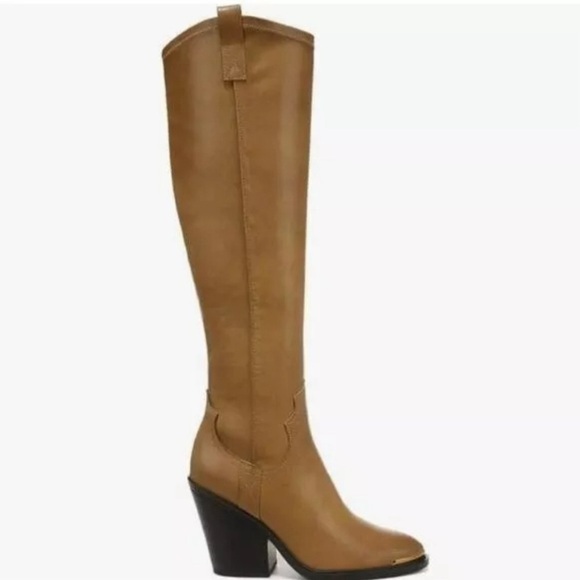 Franco Sarto Women's glenice Knee High Boots Size 9.5 In DESERT CAMEL New - Picture 2 of 12
